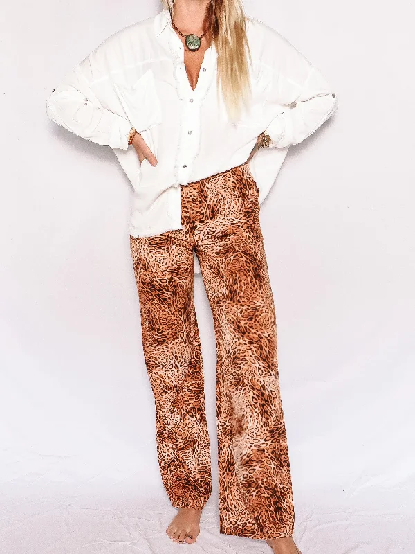 Make A Statement Leopard Pants Casual Skinny Fit Pants