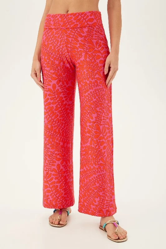 Women's Trellis Swim Cover-Up Pant Comfy Zip-Up Pants