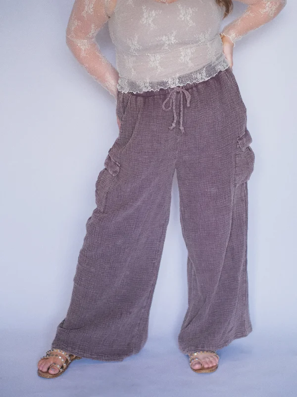 Carrington Cargo Pants Elegant High-Waist Pants