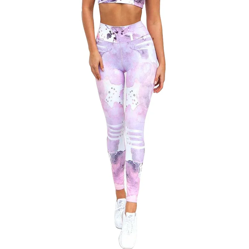 Women Fitness Clothing High Waist Workout Pants Modern Stretch Trousers