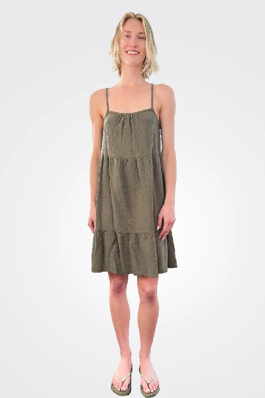Cami Tiered Dress - Troops