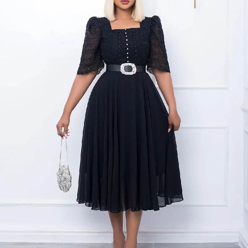 Women's Stylish Chiffon Beaded Dress