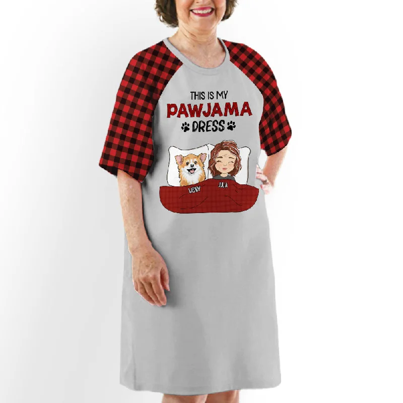 Pawjama Dress - Personalized Custom 3/4 Sleeve Dress