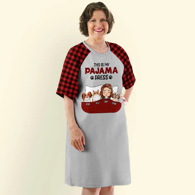 Pajama Dress - Personalized Custom 3/4 Sleeve Dress