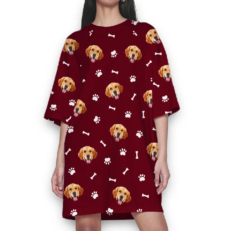 Pet Face - Personalized Custom Photo 3/4 Sleeve Dress