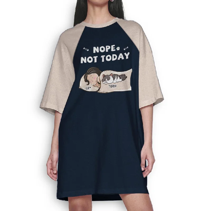 Nope Not Today - Personalized Custom 3/4 Sleeve Dress