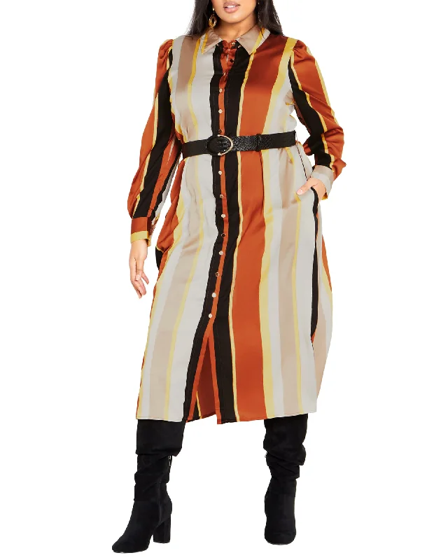 Norah Dress | Ginger Stripe