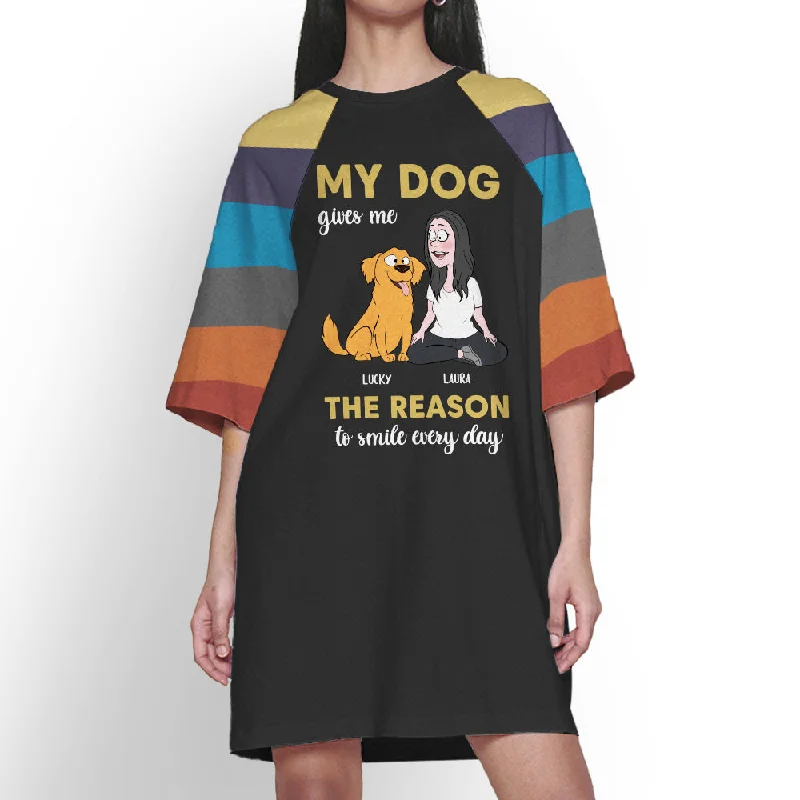 The Reason To Smile - Personalized Custom 3/4 Sleeve Dress
