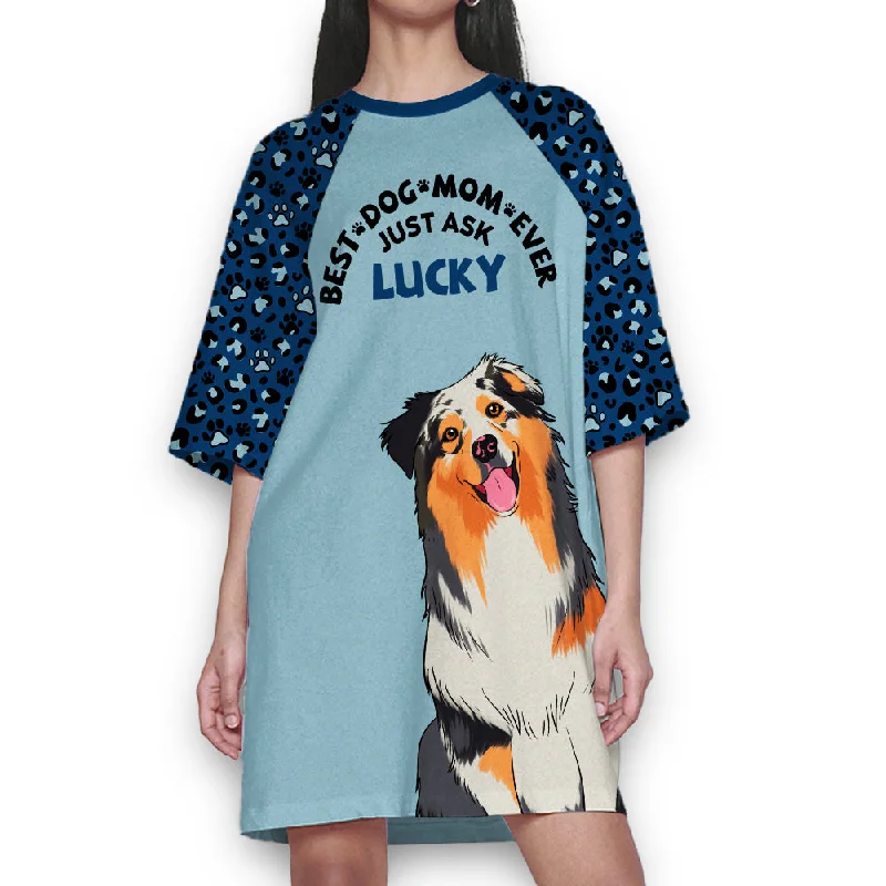 Best Dog Mom Ever - Personalized Custom 3/4 Sleeve Dress