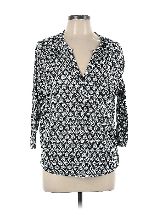 3/4 Sleeve Blouse Lightweight Linen Blouse