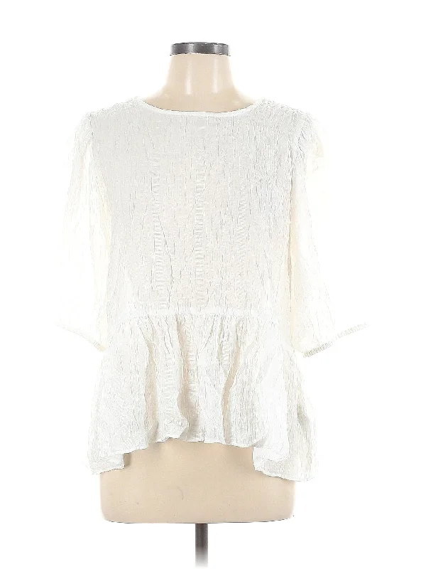 3/4 Sleeve Blouse Casual Button Blouse