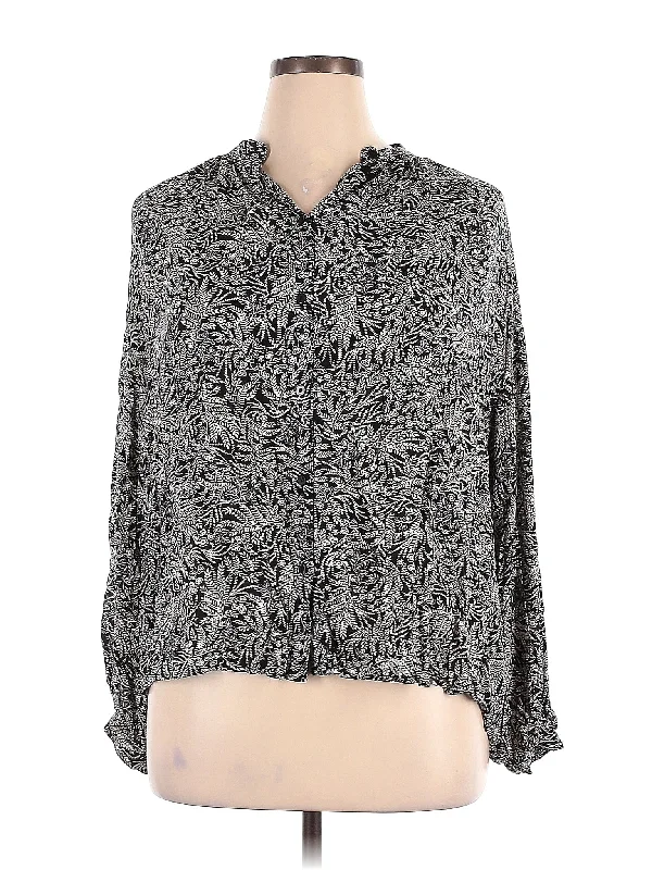 Long Sleeve Blouse Versatile Layering Blouse