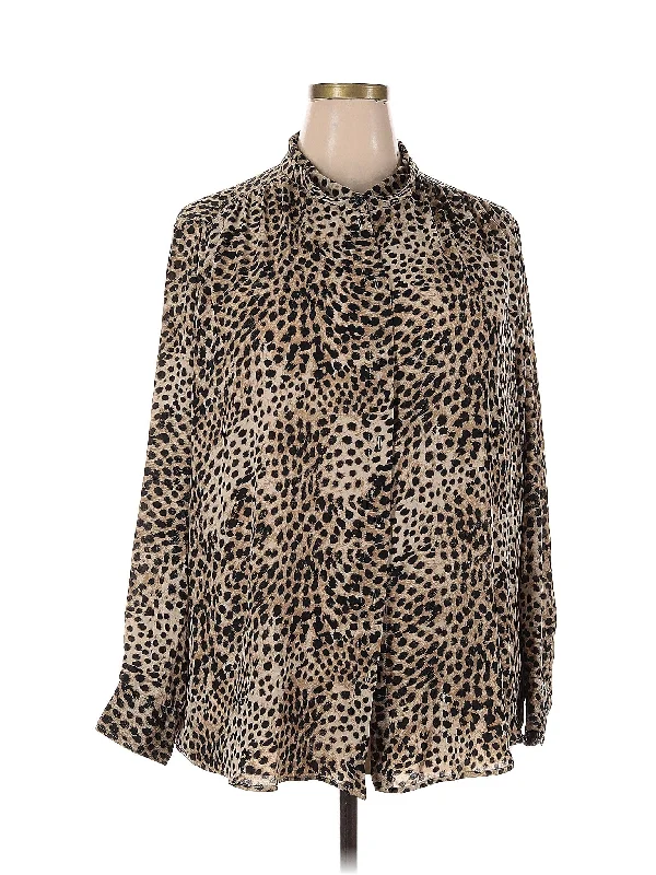 Long Sleeve Blouse Off-Shoulder Wrap Blouse