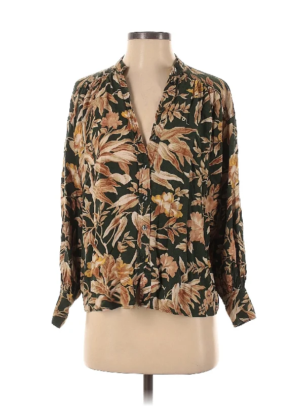 Long Sleeve Blouse Lightweight Floral Blouse
