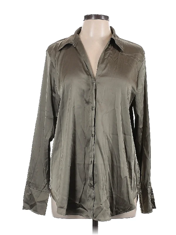 Long Sleeve Blouse Off-Shoulder Wrap Blouse