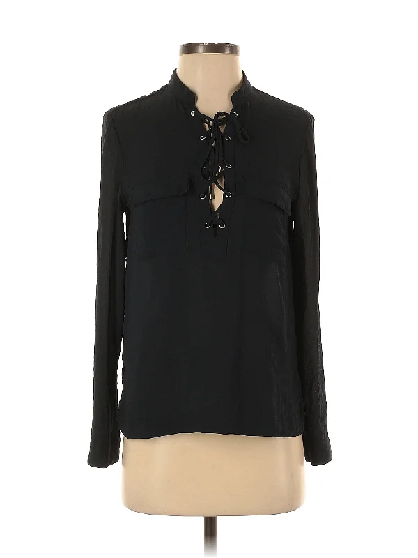 Long Sleeve Blouse Side Tie Blouse
