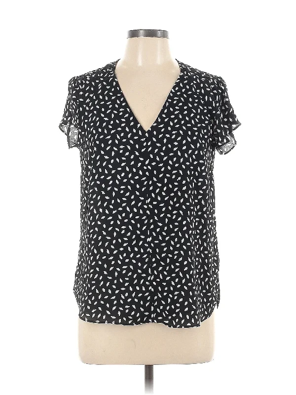 Short Sleeve Blouse Chic Wrap Blouse