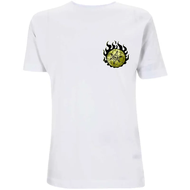 Bring Me The Horizon | Official Band T-Shirt | Globe (Back Print) Collared Crew Neck Turtle Neck Bring Me The Horizon | Official Band T-Shirt | Globe (Back Print) Collared Crew Neck Turtle Neck