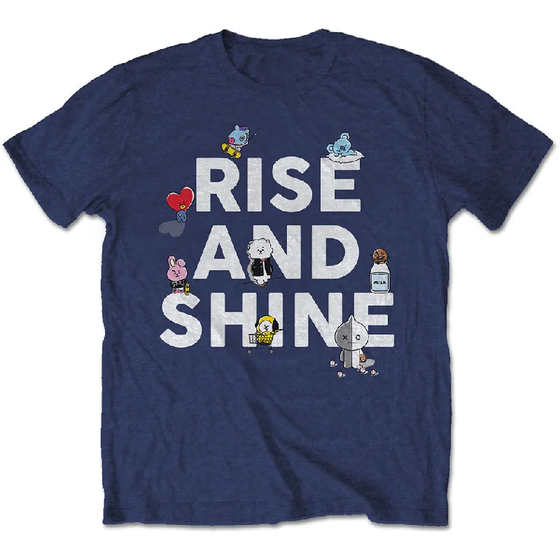 BT21 | Official Band T-Shirt | Rise And Shine Seamless Knitted Crochet