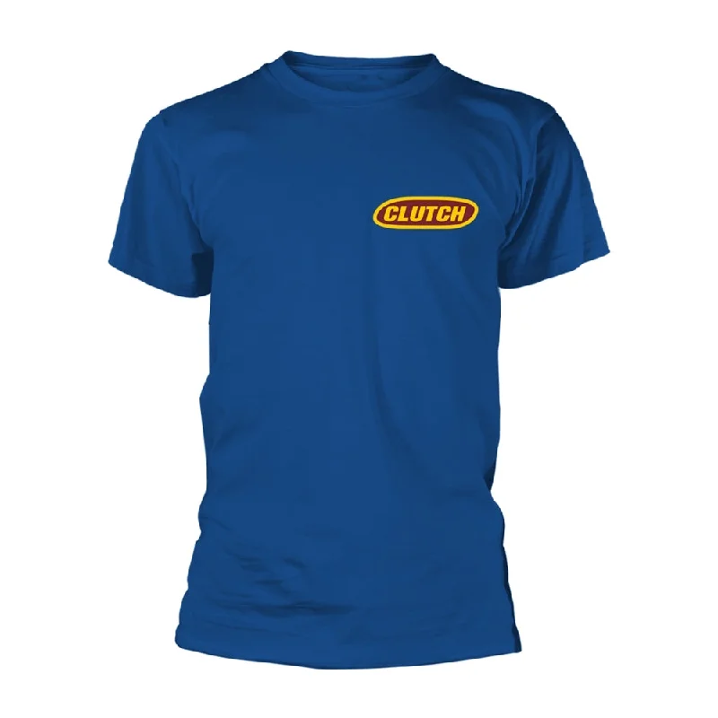 Clutch Unisex T-shirt: Classic Logo (Yellow/Blue)(back print) Zippered Buttoned Snapped Clutch Unisex T-shirt: Classic Logo (Yellow/Blue)(back print) Zippered Buttoned Snapped