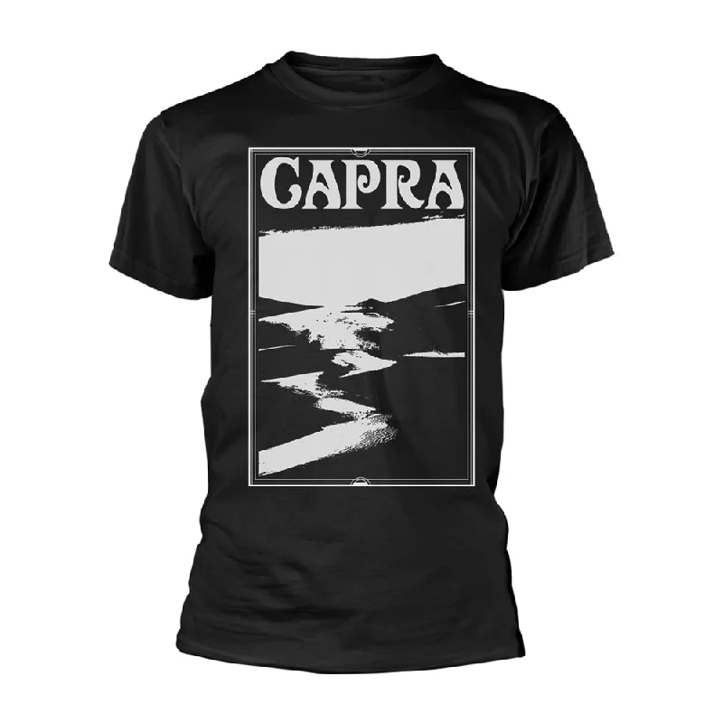 Capra Unisex T-shirt: Dune (Grey) Hooded Caped Shawl Collar