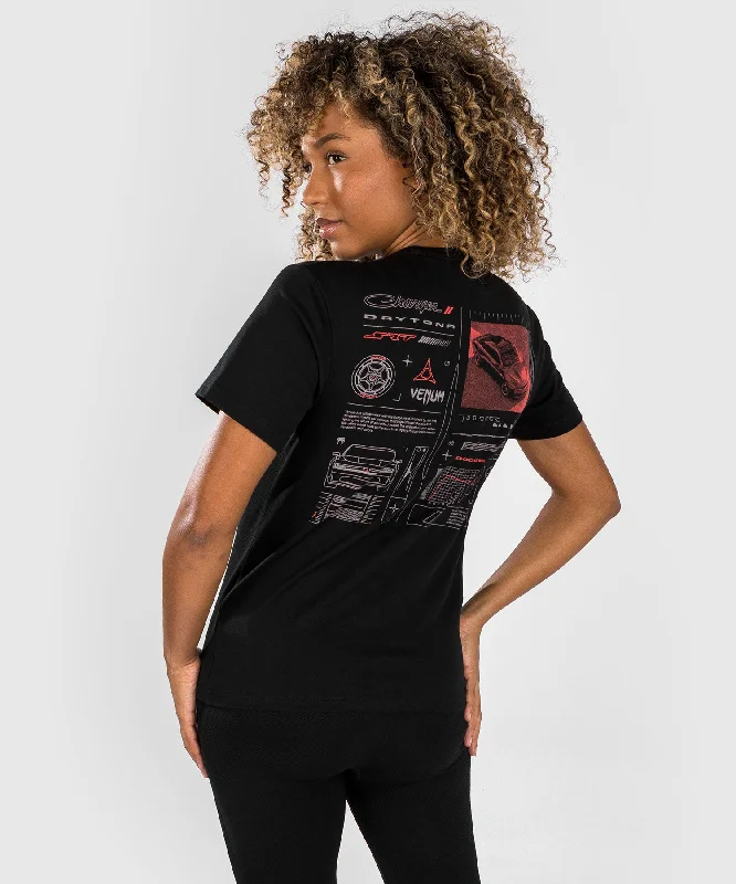 T-Shirt Femme Venum x Dodge Banshee - Noir Ribbed Striped Patterned