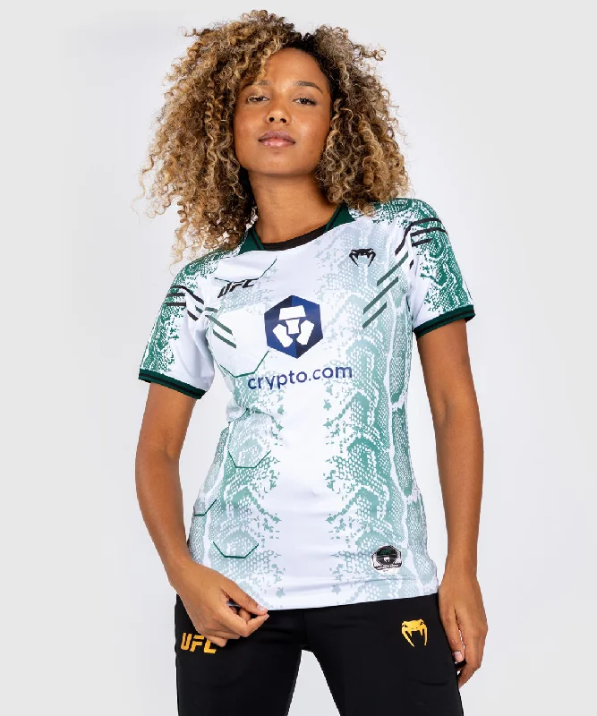 T-shirt Technique pour Femme UFC Adrenaline by Venum Authentic Fight Night - Emerald Edition - Vert/Blanc Zippered Front Buttoned Front Snap Front T-shirt Technique pour Femme UFC Adrenaline by Venum Authentic Fight Night - Emerald Edition - Vert/Blanc Zippered Front Buttoned Front Snap Front