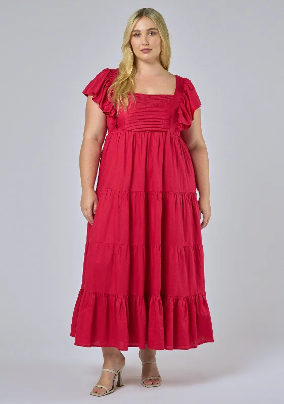 Harriet Tiered Maxi Dress Comfortable Ruffle Hem Maxi Dress