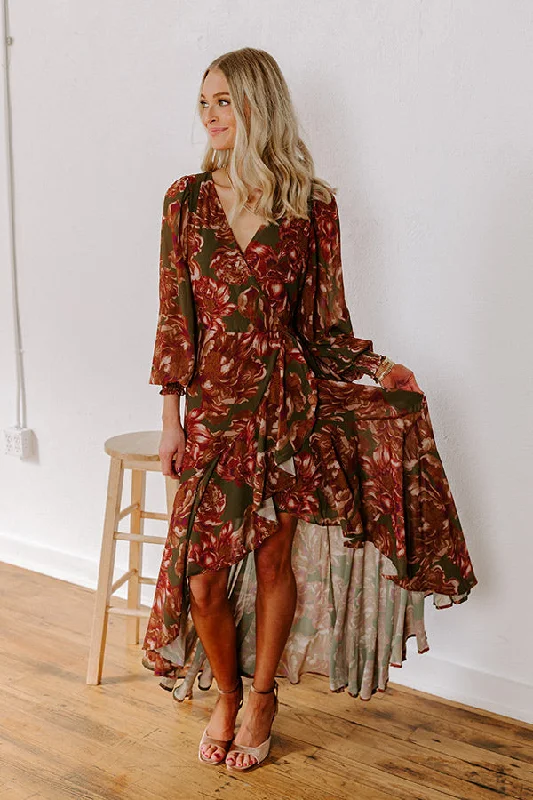 Napa Valley Ready Floral Maxi Dress Fashionable Button-Down Maxi Dress