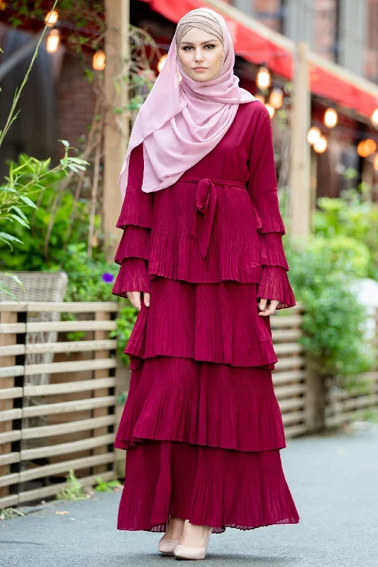 Ruby Rose Ruffle Sleeve Maxi Dress-CLEARANCE Cozy Maxi Dress with Slit