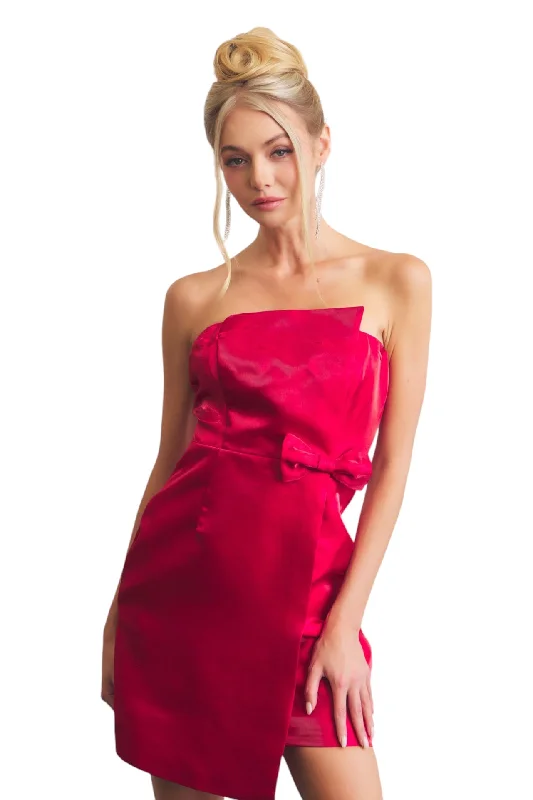 Blanton Bow Mini Dress Comfortable Bodycon Mini Dress
