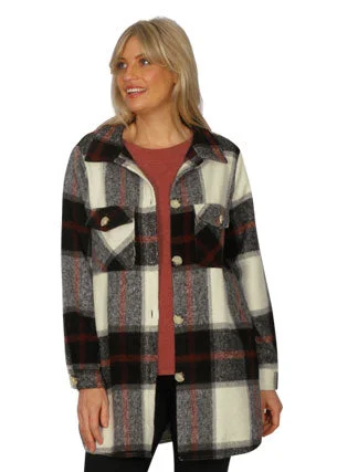 Emily Adams Longer Check Jacket Bomber Jacket Anorak Windbreaker