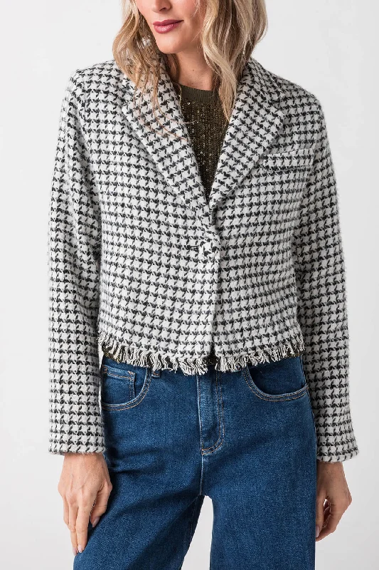 Lili Sidonio Check Woven Jacket Chenille Fabric Brocade Fabric Lace Fabric