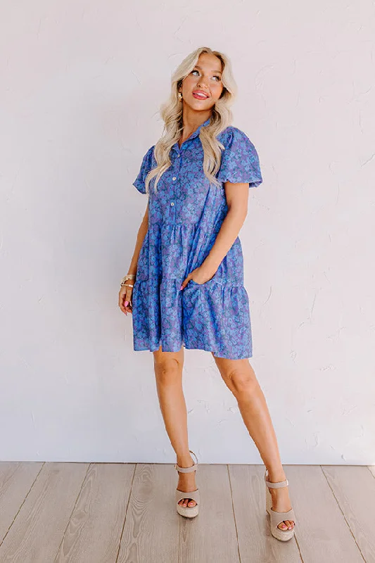 Ojai Afternoon Floral Mini Dress Elegant Tulle Mini Dress