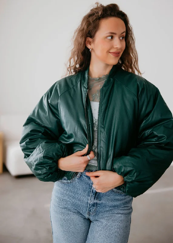 Ryan Cropped Bomber Jacket Hooded Jacket Caped Jacket Shawl Collar Jacket