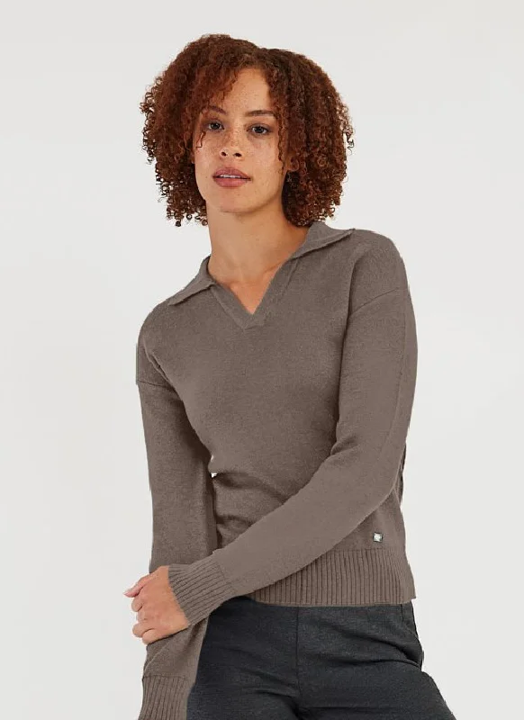 Fig Cima Polo Sweater Seamless Knitted Crochet
