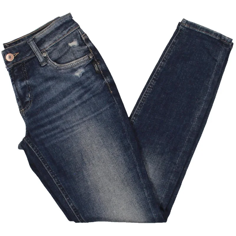 Womens Denim Distressed Skinny Jeans Trendy Plus Size Jeans