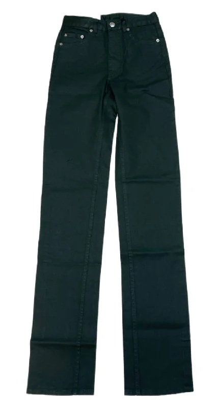 BLK DNM Women's Green High Rise Jeans 6 #WJ110102 Size 24/34 NWT Cozy Tencel Blend Denim Jeans