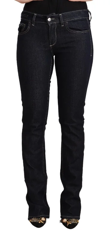 Chic Low Waist Skinny Jeans In Timeless Black Elegant Raw Hem Jeans