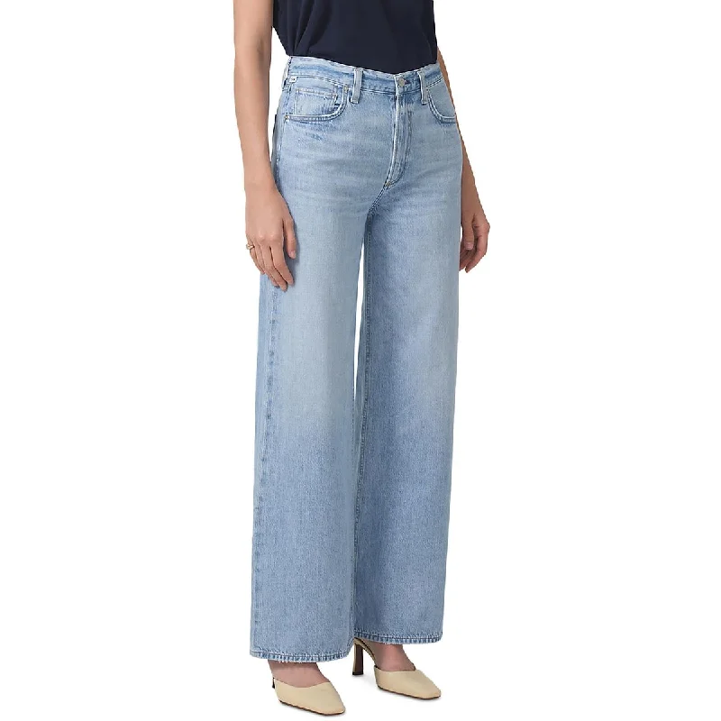 Citizens of Humanity Womens Paloma Organic Cotton Wide Leg Jeans Fashionable Vintage Wash Jeans