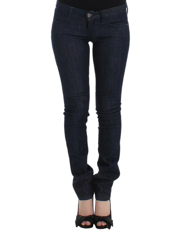 Costume National  skinny leg Women's jeans Trendy Patchwork Denim Jeans