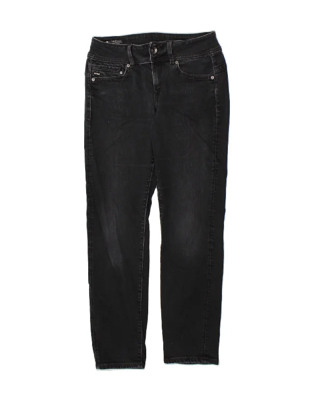 G-STAR Womens Midge Straight Jeans W30 L30 Black Cotton Comfortable Mid-Rise Jeans