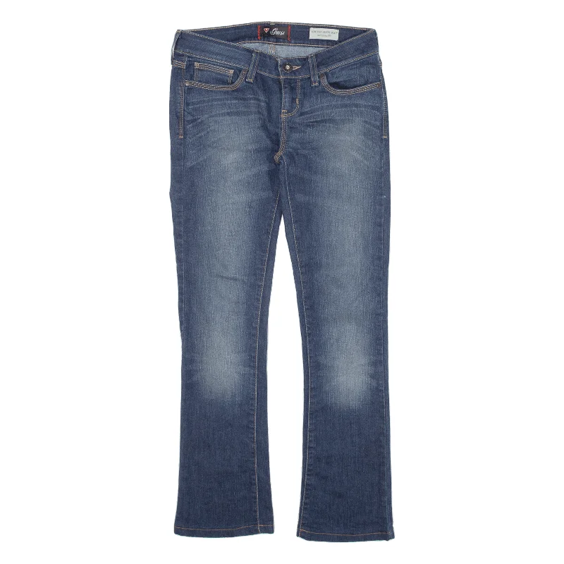 GUESS Low Rise Womens Jeans Blue Slim Bootcut W29 L28 Trendy Vintage Denim Jeans