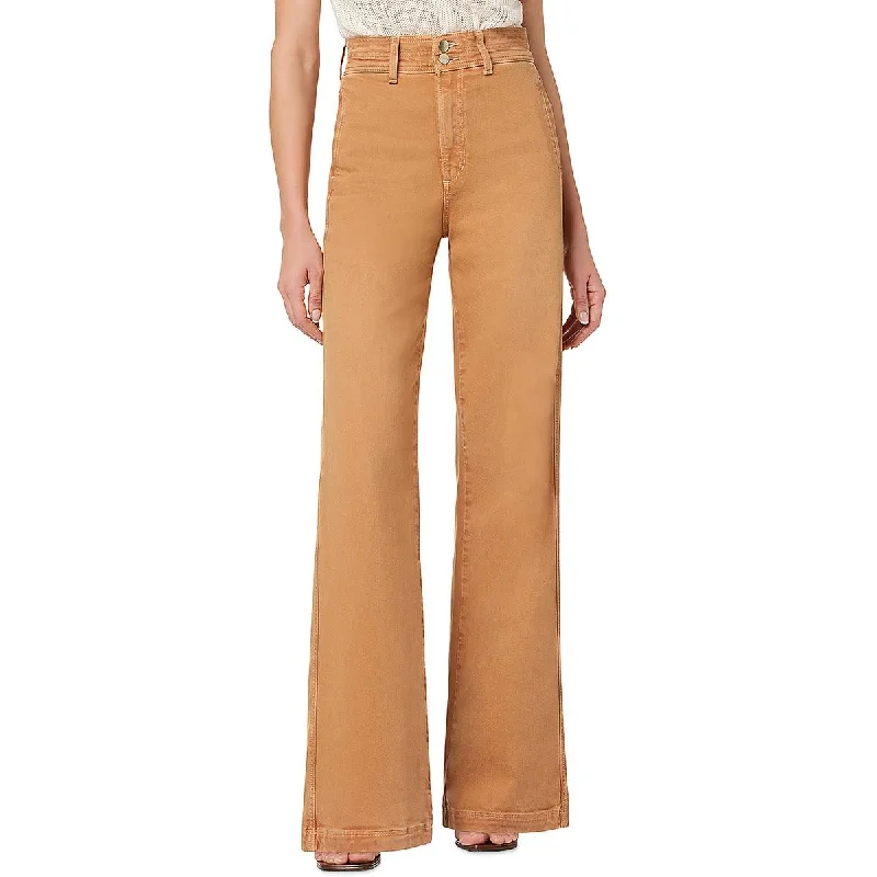 Joe's Womens Allana Knit Denim Wide Leg Jeans Cozy Relaxed Fit Denim Jeans