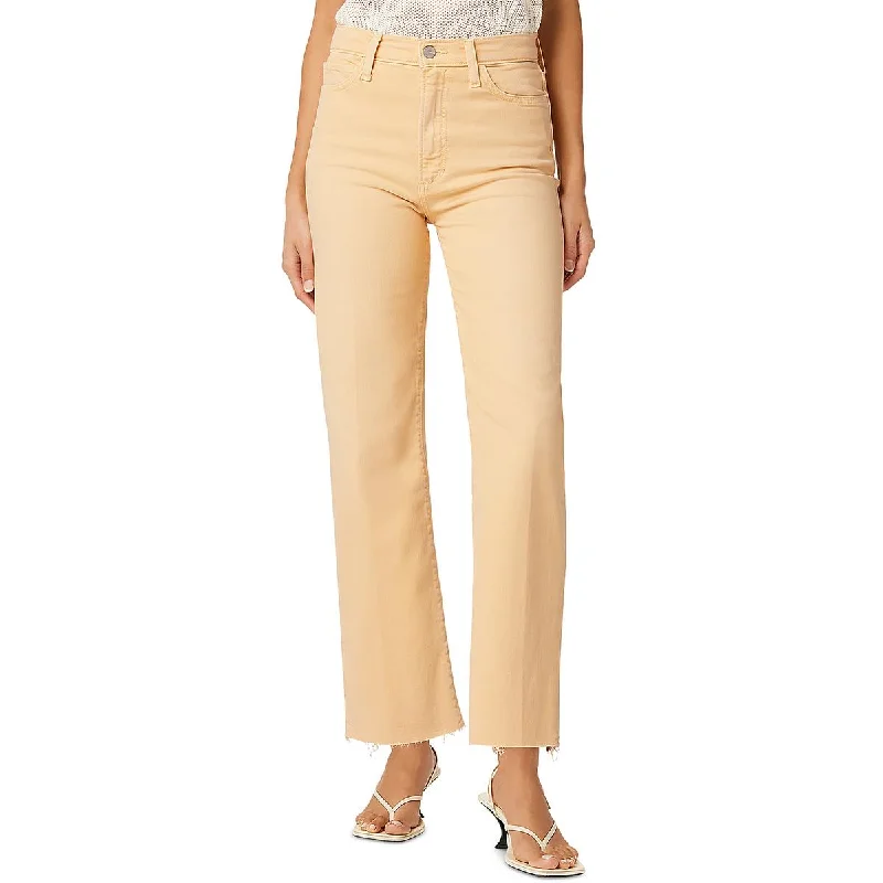 Joe's Womens High Rise Cropped Wide Leg Jeans Stylish High-Waist Skinny Denim
