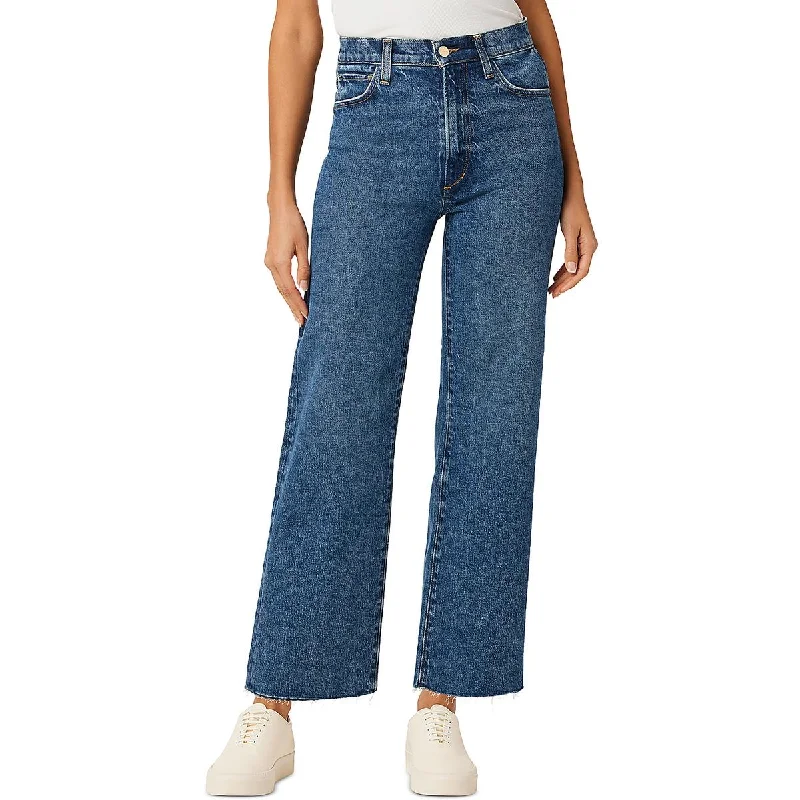 Joe's Womens The Blake Released Hem Denim Wide Leg Jeans Elegant Dark-Wash Bootcut Jeans