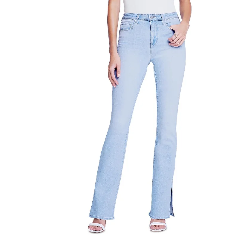 L'Agence Womens Anbilene Split Hem Denim Bootcut Jeans Comfortable Stretch Denim Jeans