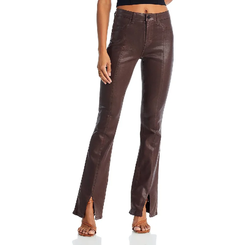 L'Agence Womens Beatrix Coated Denim Bootcut Jeans Chic Vintage-Inspired Denim Jeans