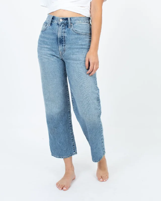"Ribcage Straight" Cropped Jeans Stylish High-Waist Jeans