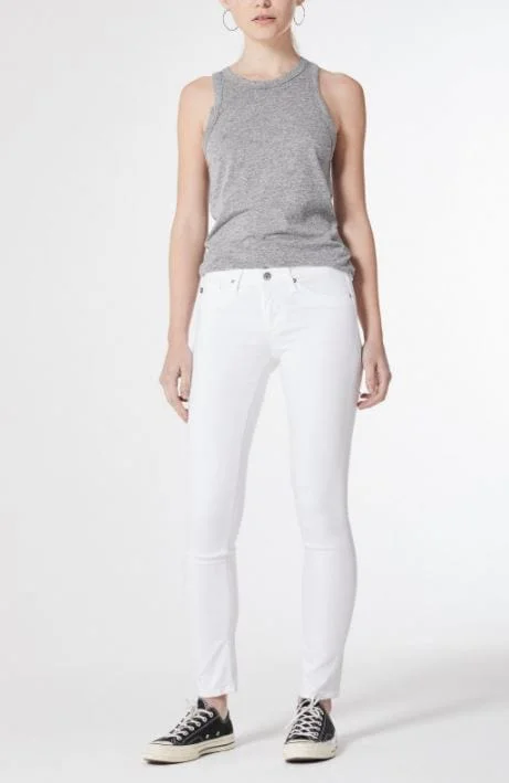 "The Stilt Cigarette Leg" Skinny Jeans Chic Rip-Detail High-Waist Jeans